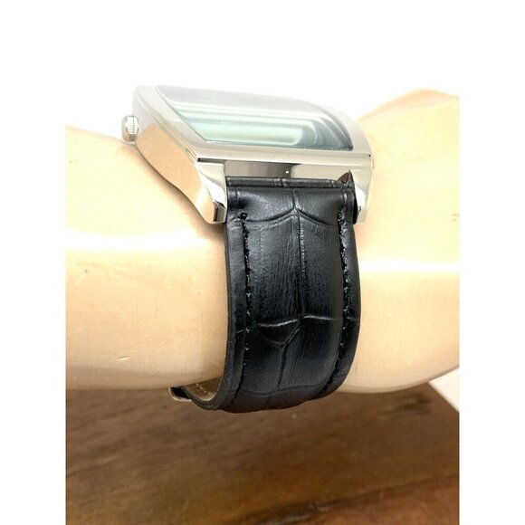 Roberto Bianci Men's Watch RB0741 Benzo Quartz Dual Time Leather Rectangle 43mm - Picture 11 of 13